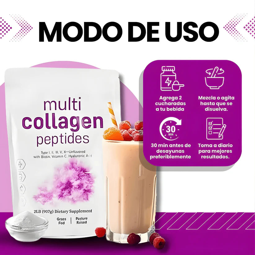 ✨ Recupera la Confianza en tu Piel con una Fórmula Premium de 5 Tipos de Colágeno