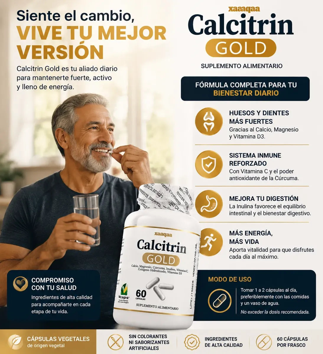 “Calcitrin Gold™ — Bienestar que empieza desde adentro.”